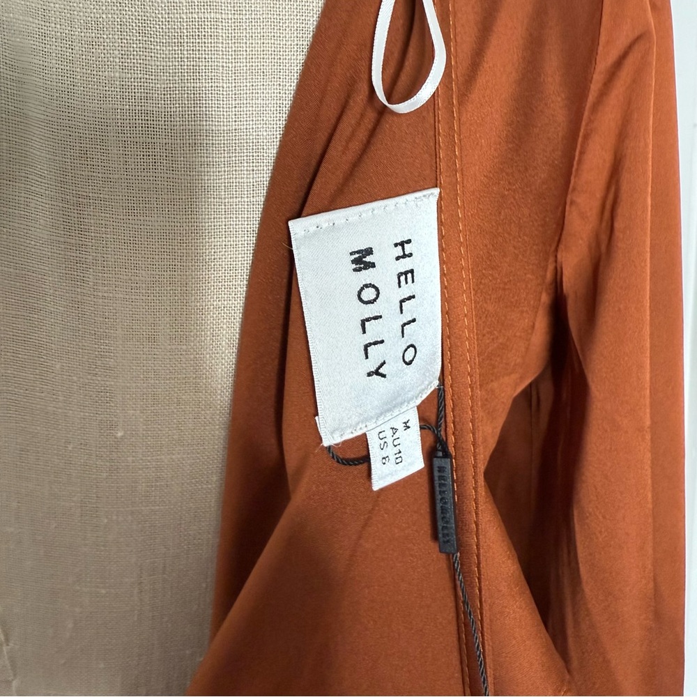Hello Molly Classy Girl Midi Dress Rust‎ Tan Size US 6 - Picture 7 of 9